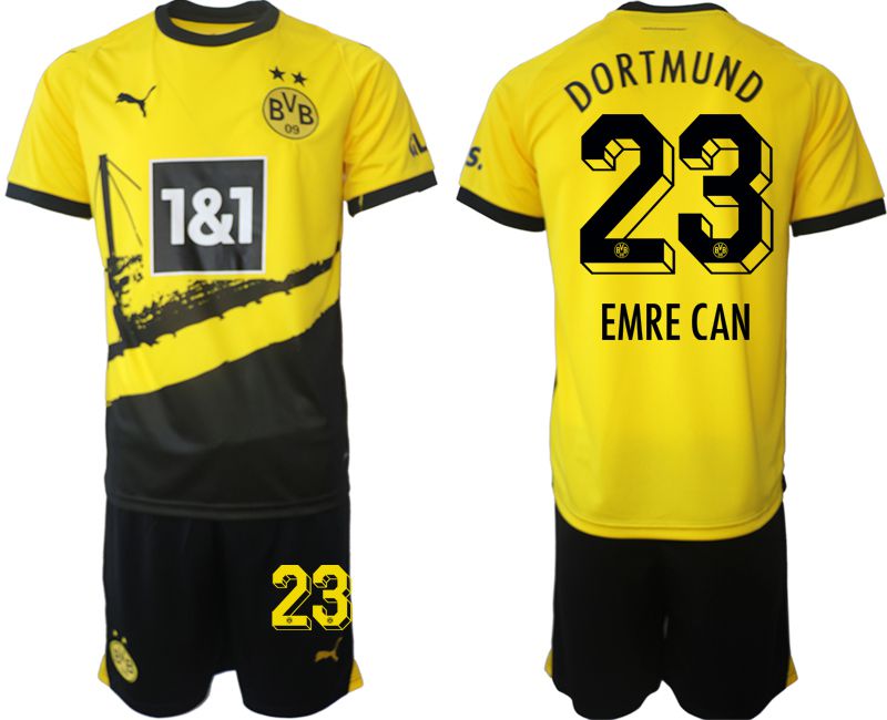 Men 2023-2024 Club Borussia Dortmund home yellow #23 Soccer Jersey->customized soccer jersey->Custom Jersey
